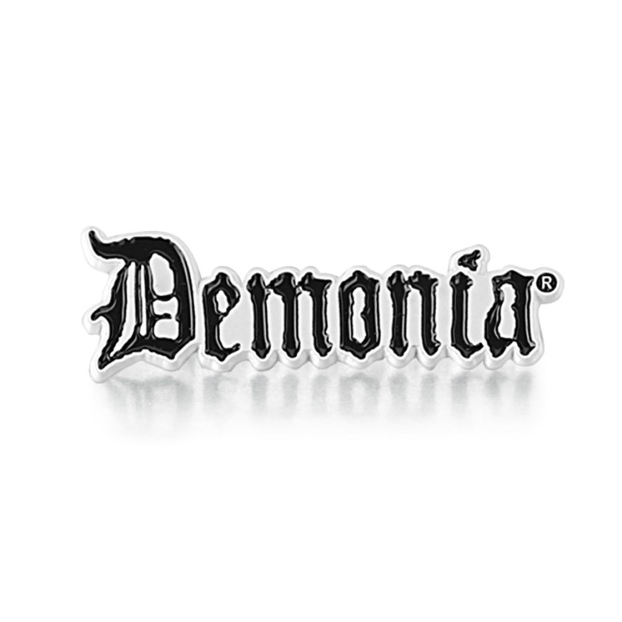 Demonia Australia Logo Enamel Pin Black Demonia Australia
