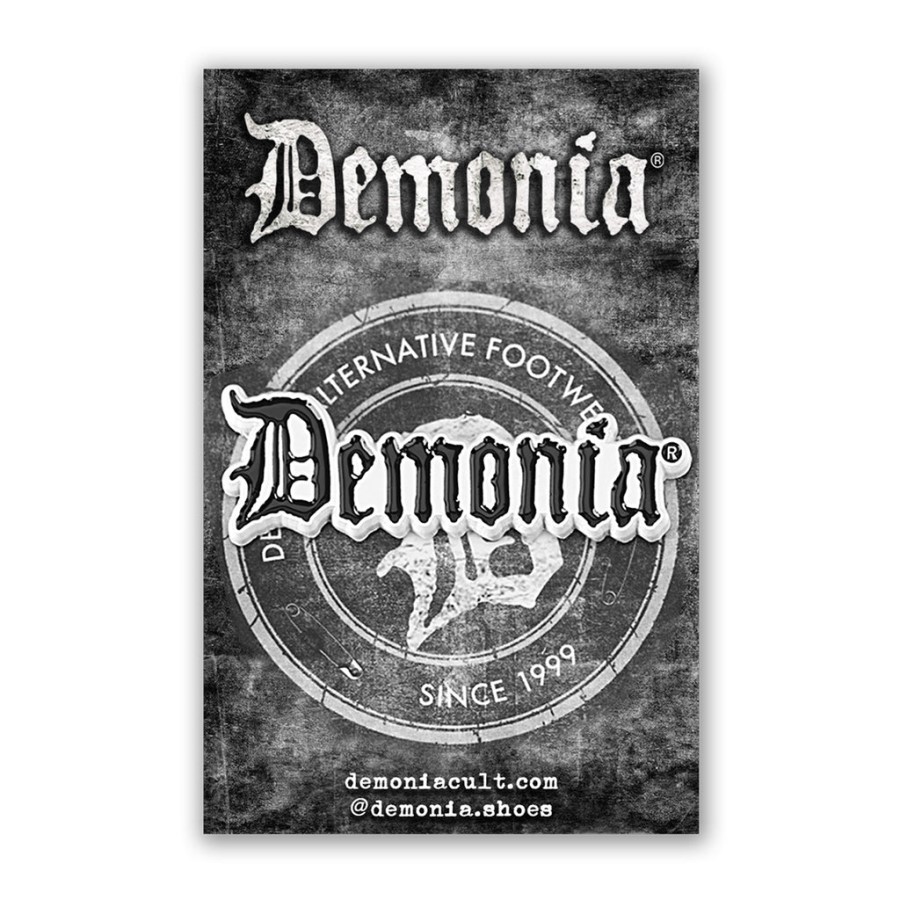Demonia Australia Logo Enamel Pin Black Demonia Australia