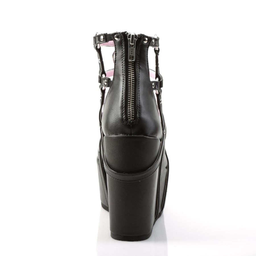 Demonia Australia Stretch Black Patent Holo Shaker-65
