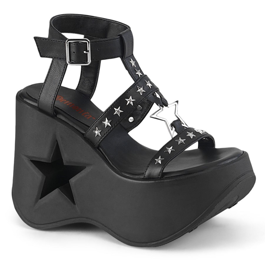 Dynamite-12 Demonia Australia Black Vegan Leather