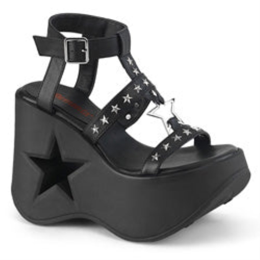 Dynamite-12 Demonia Australia Black Vegan Leather