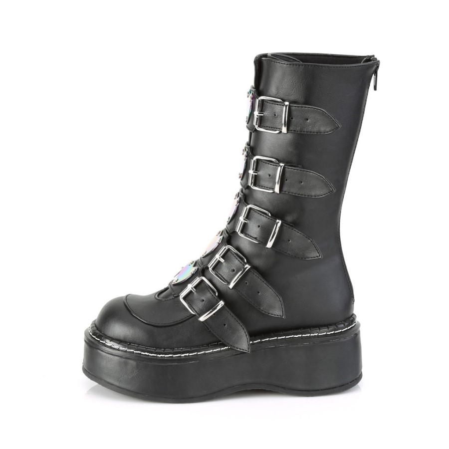 Emily-330 Demonia Australia Black Vegan Leather