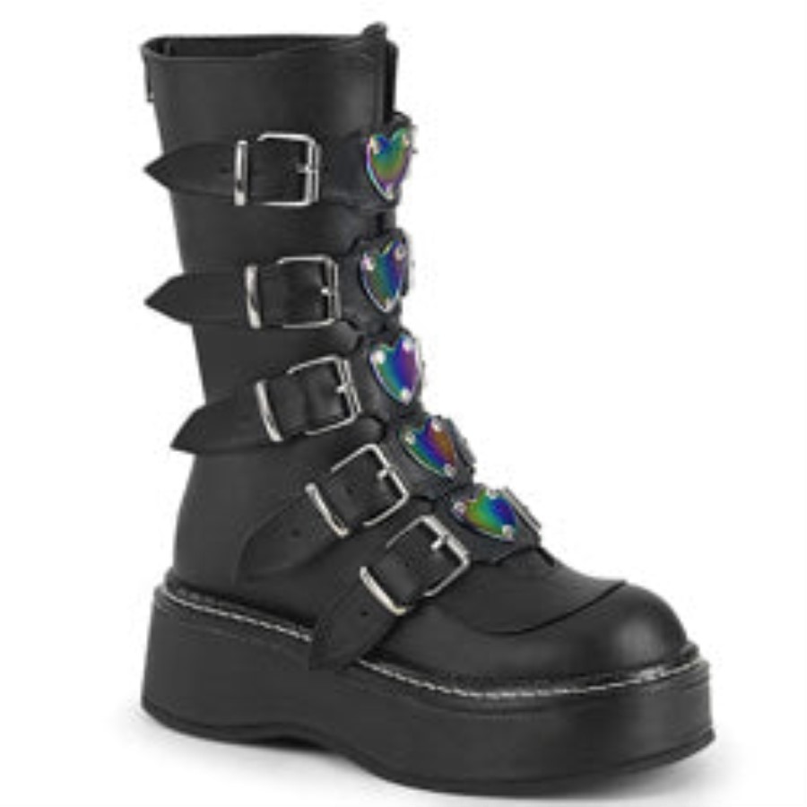 Emily-330 Demonia Australia Black Vegan Leather