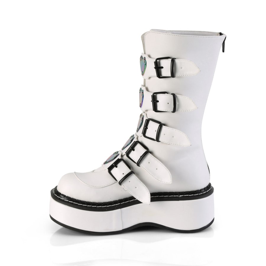Emily-330 White Vegan Leather Demonia Australia
