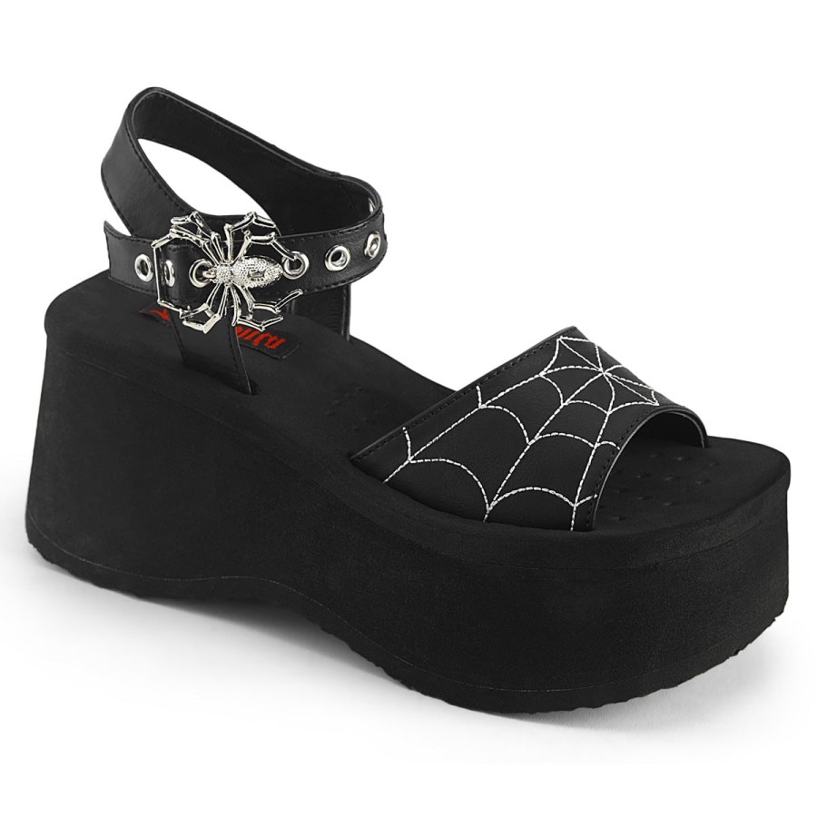 Funn-10 Black Vegan Leather Demonia Australia