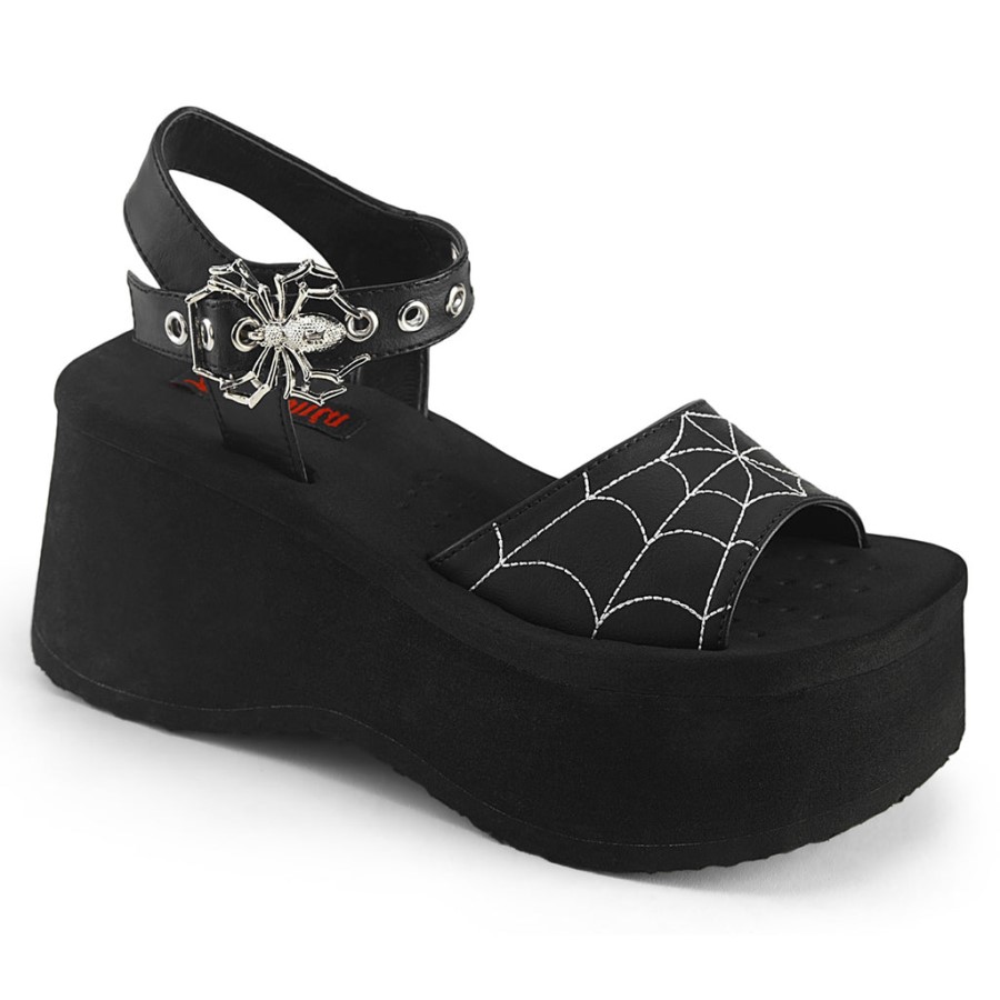 Funn-10 Black Vegan Leather Demonia Australia