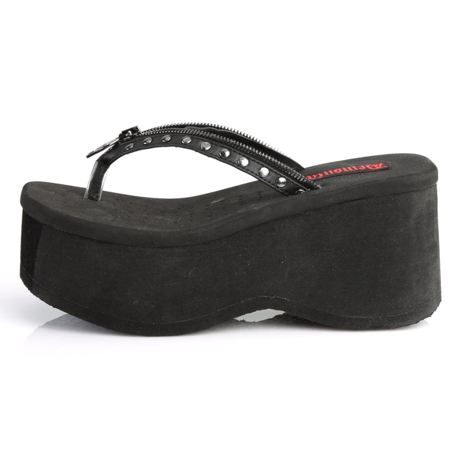 Funn-33 Demonia Australia Black Vegan Leather