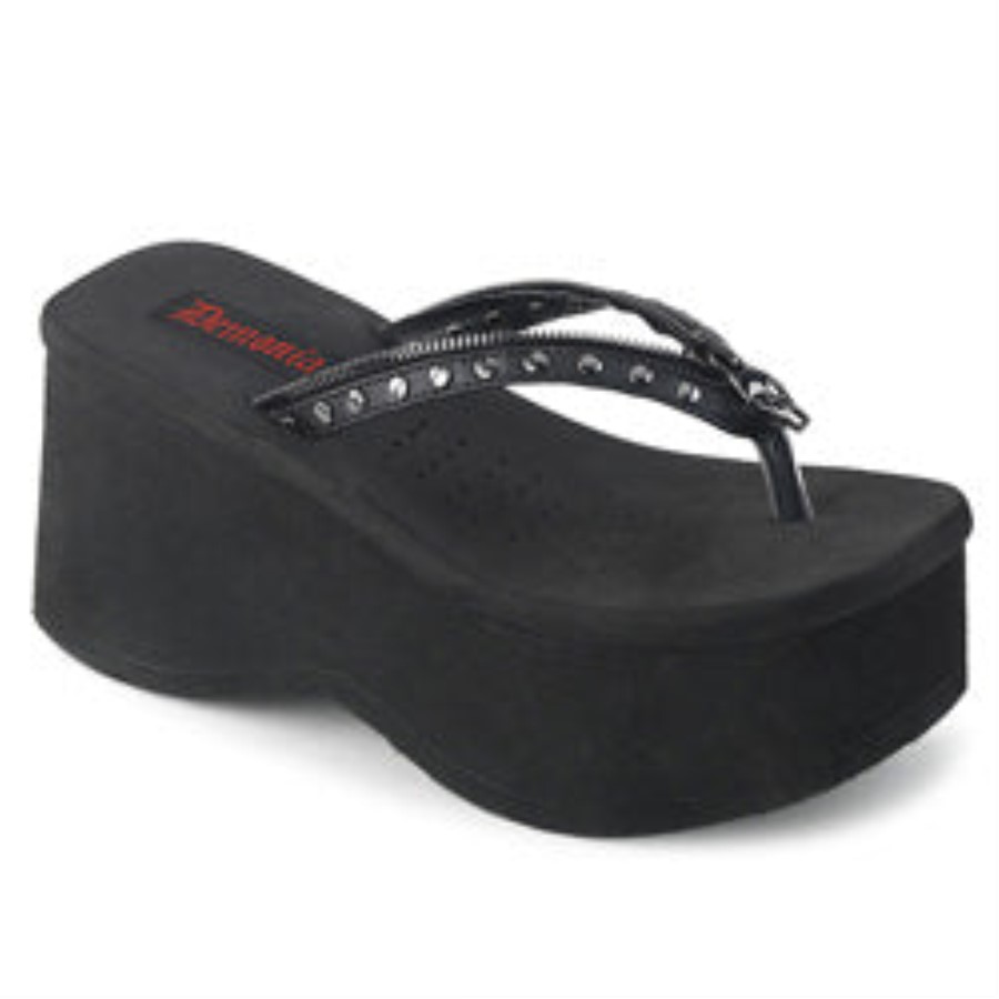 Funn-33 Demonia Australia Black Vegan Leather