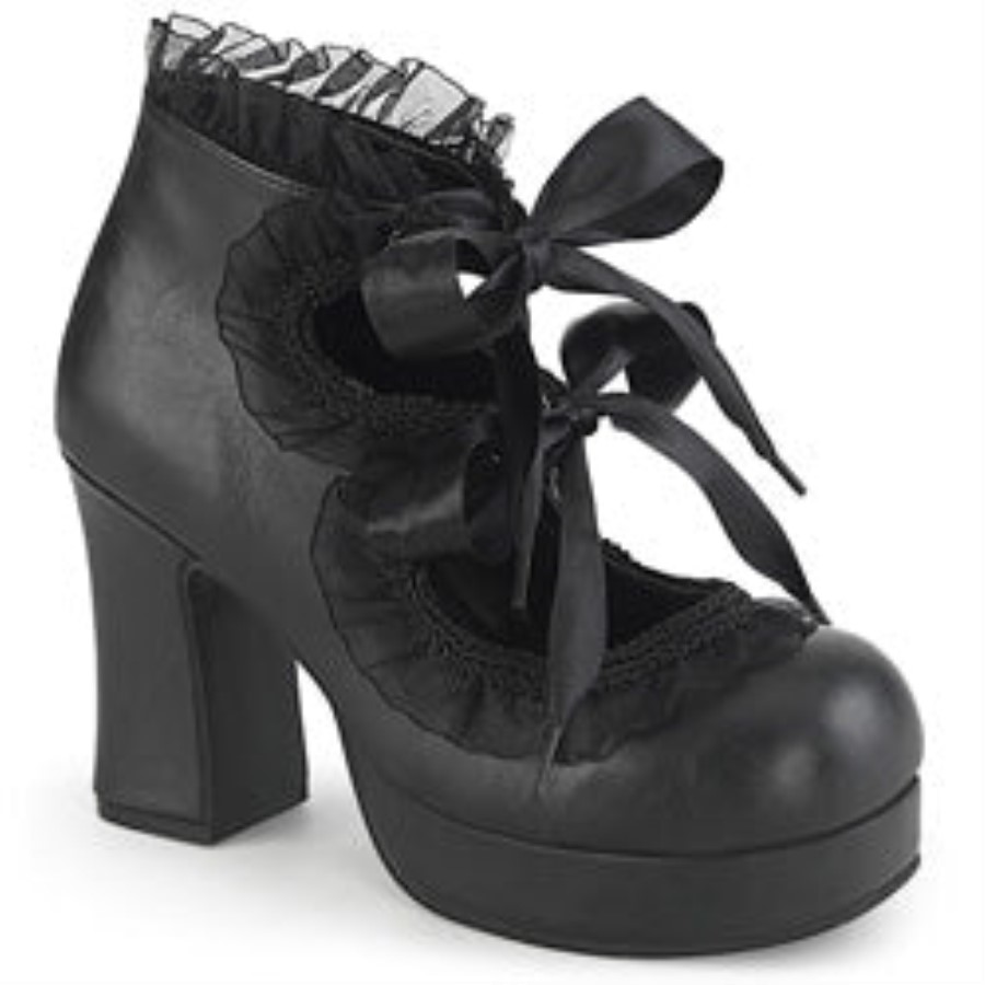 Gothika-53 Demonia Australia Black Vegan Leather