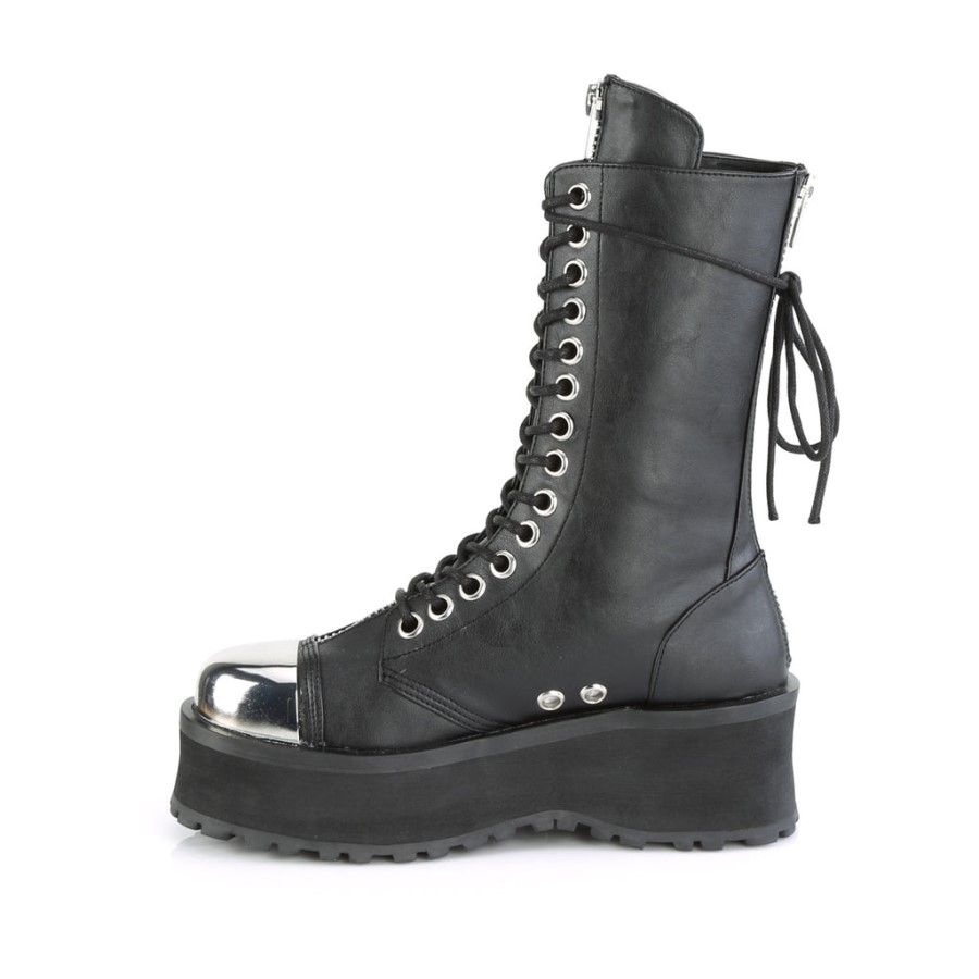 Gravedigger-14 Demonia Australia Black Vegan Leather