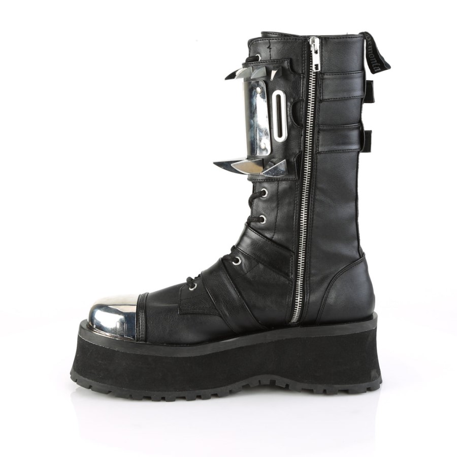 Gravedigger-250 Black Vegan Leather Demonia Australia