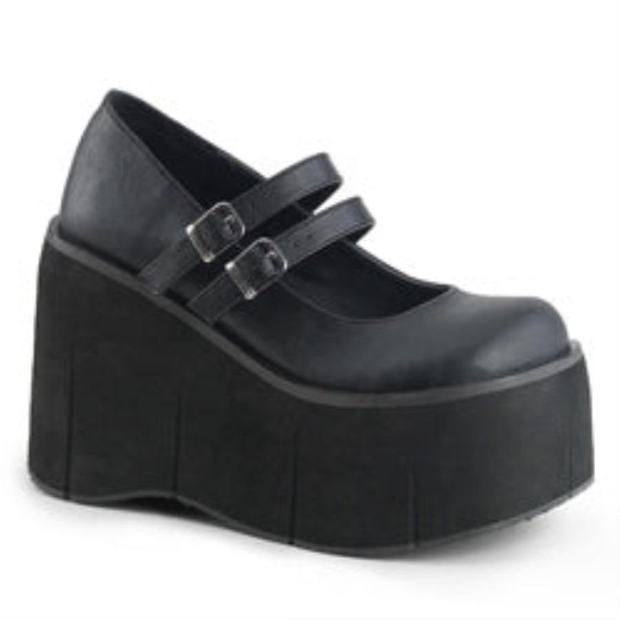 Kera-08 Black Vegan Leather Demonia Australia