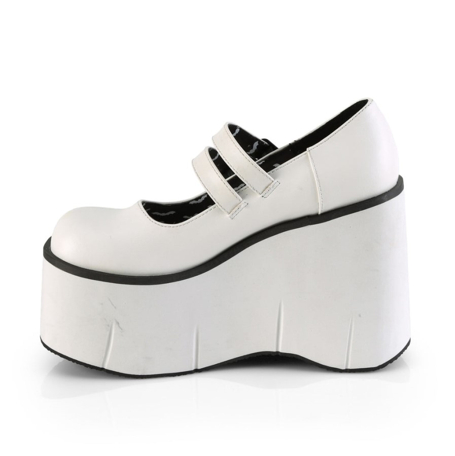 Kera-08 White Vegan Leather Demonia Australia