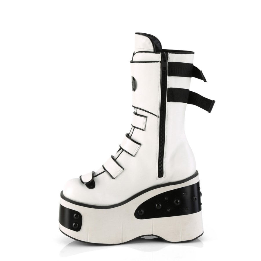 Kera-108 White Vegan Leather Demonia Australia