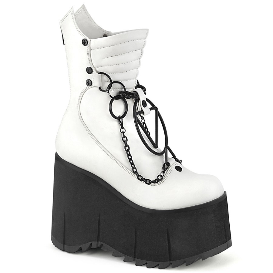 Kera-130 White Vegan Leather Demonia Australia