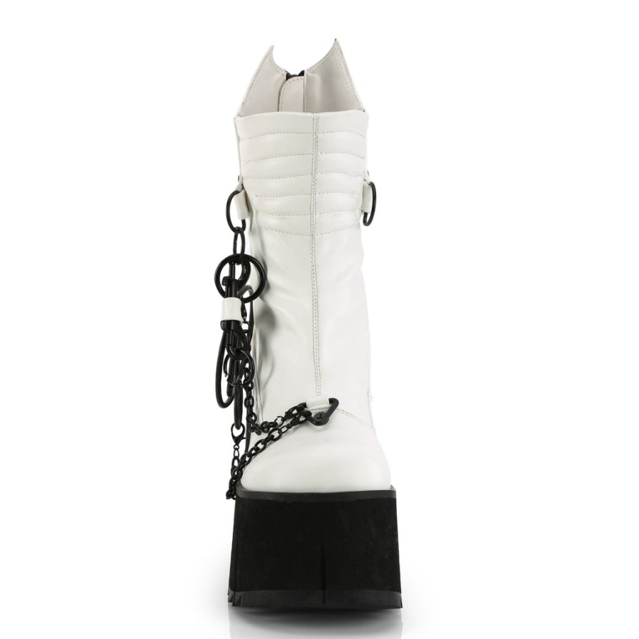 Kera-130 White Vegan Leather Demonia Australia