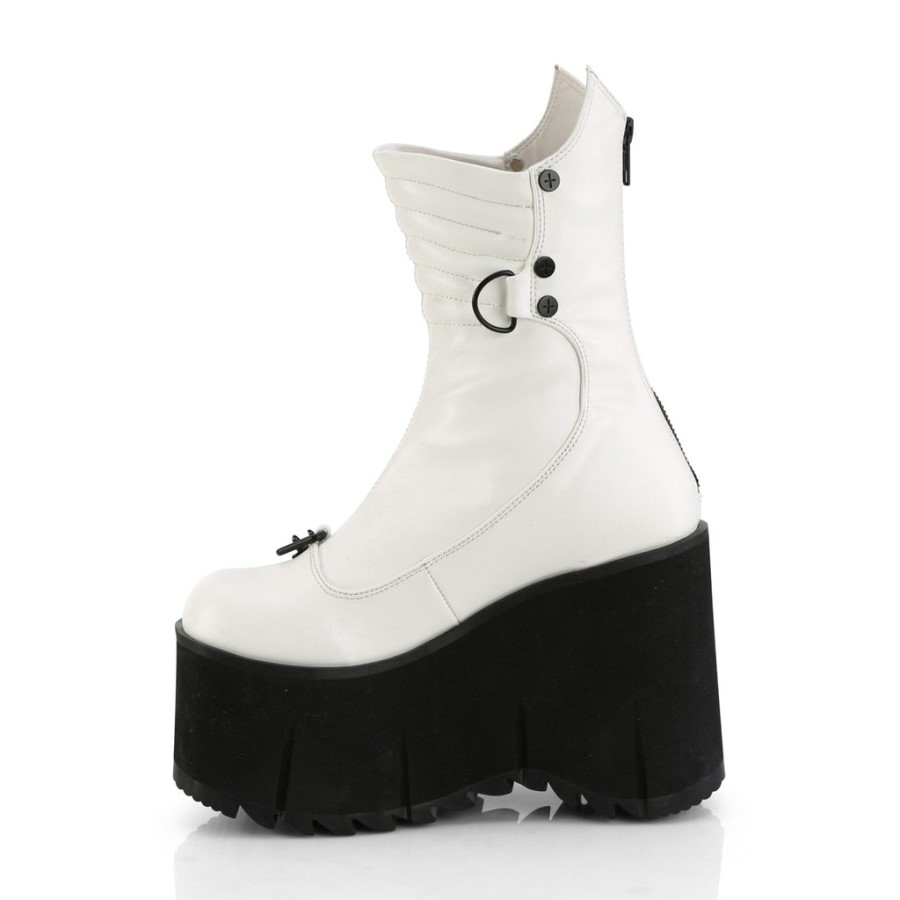Kera-130 White Vegan Leather Demonia Australia