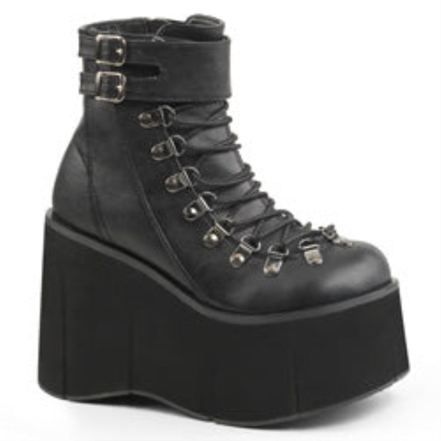 Kera-21 Black Vegan Leather Demonia Australia