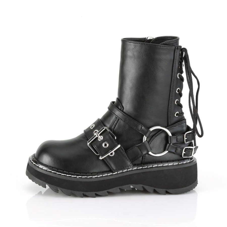 Lilith-210 Black Vegan Leather Demonia Australia