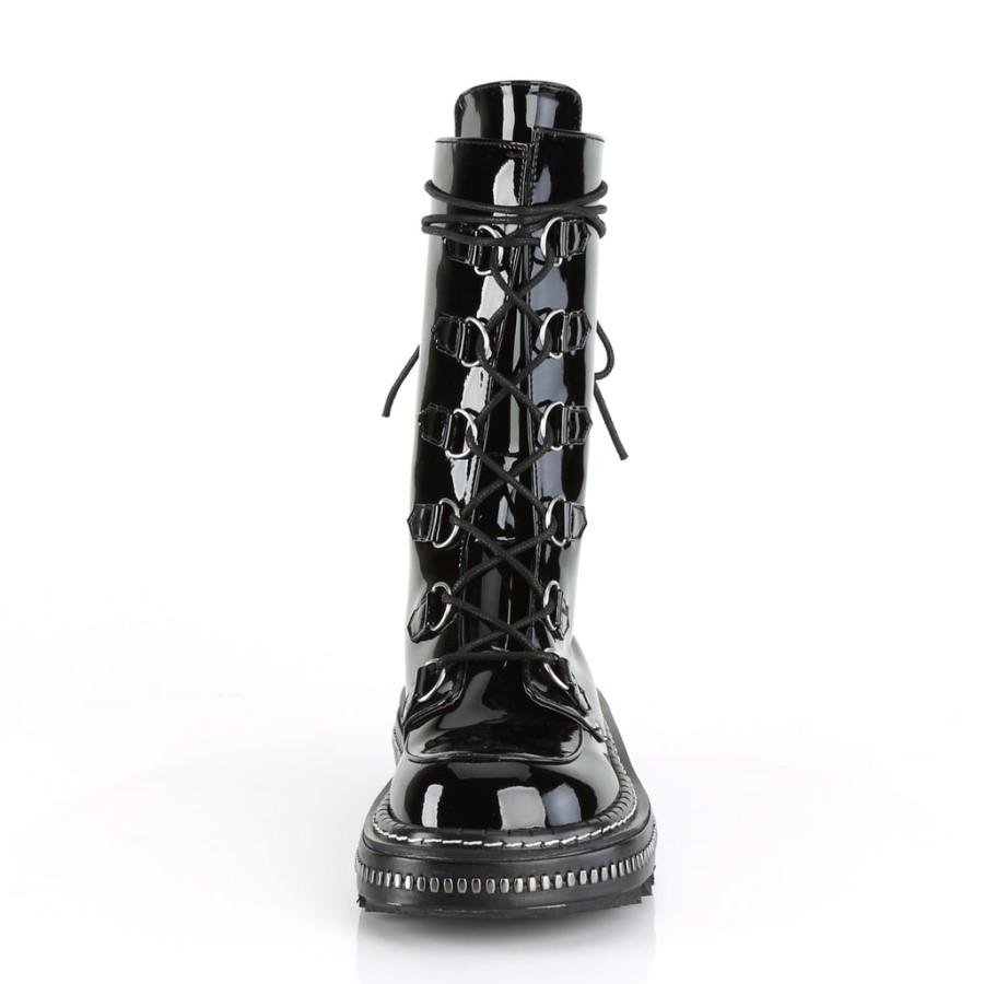 Lilith-270 Black Patent Demonia Australia