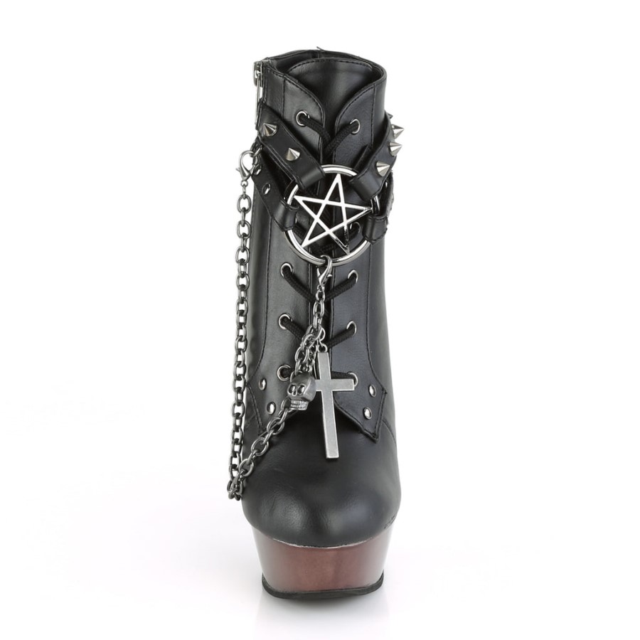 Muerto-1001 Demonia Australia Black Faux Leather