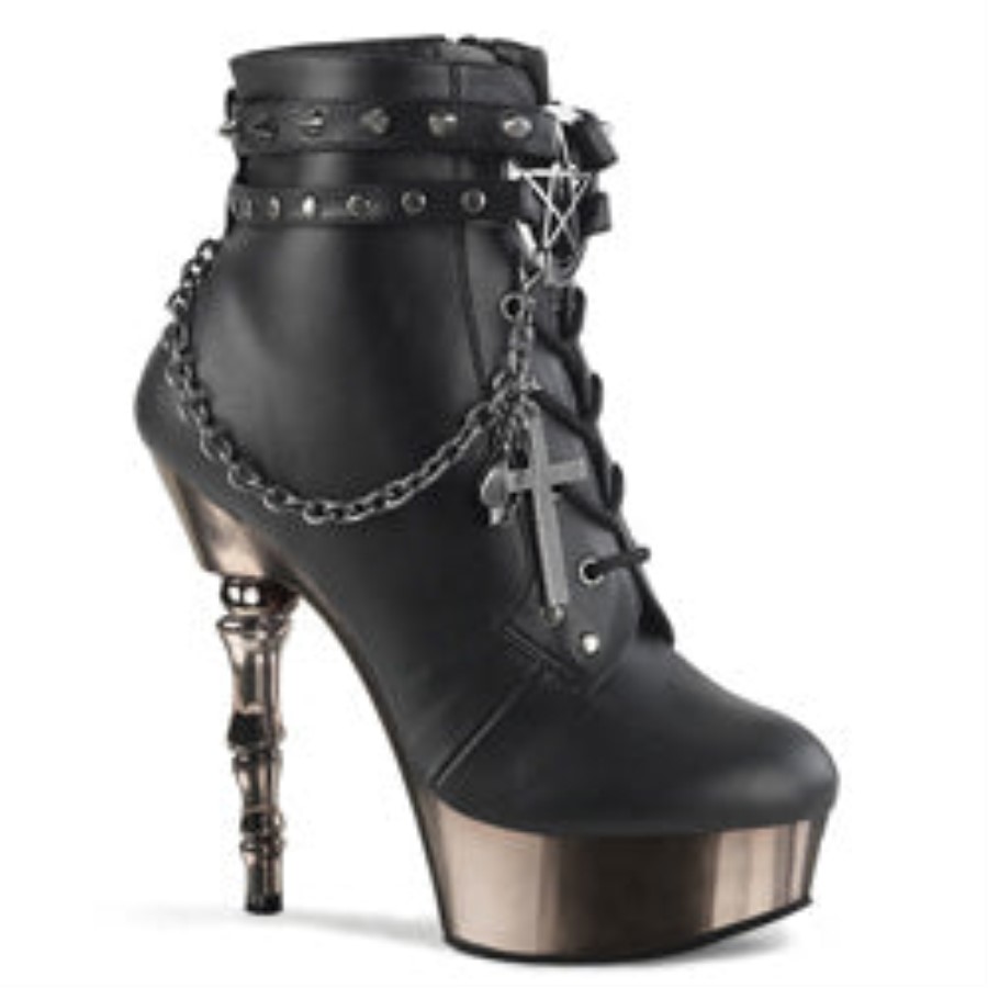 Muerto-1001 Demonia Australia Black Faux Leather