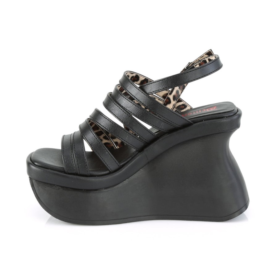 Pace-33 Black Vegan Leather Demonia Australia