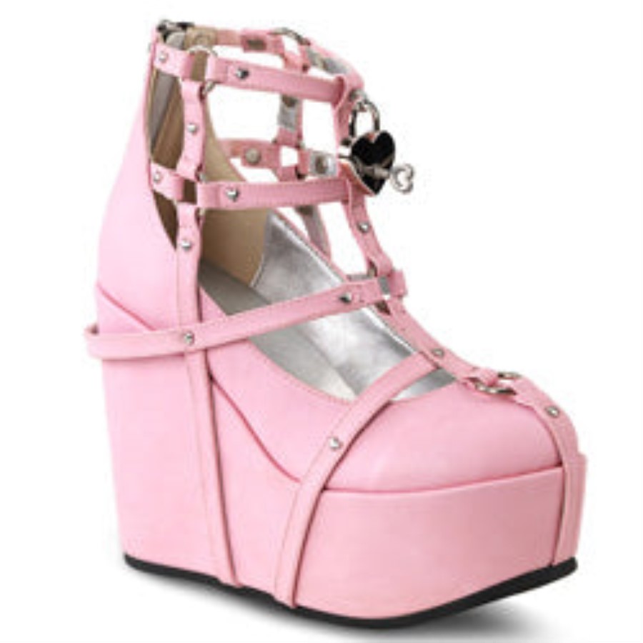 Poison-25-2 Demonia Australia Pink Vegan Leather
