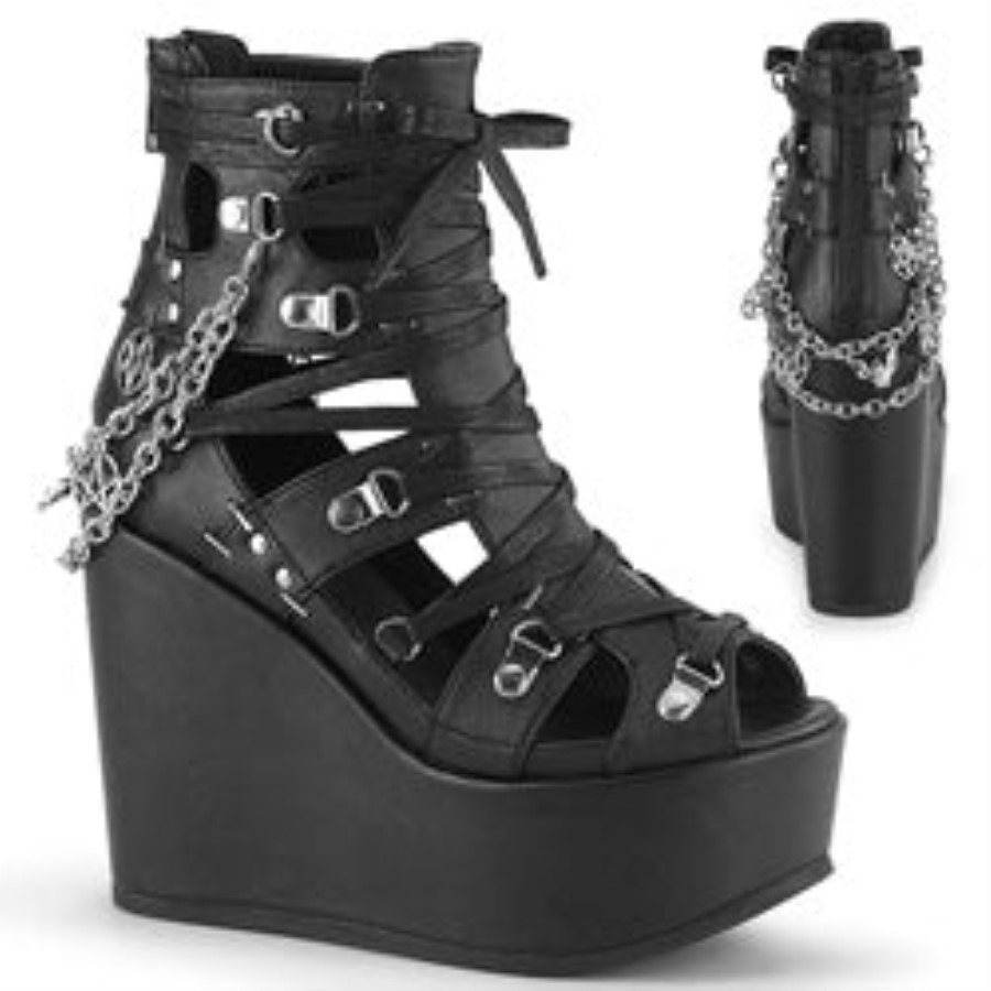 Poison-95 Black Vegan Leather Demonia Australia