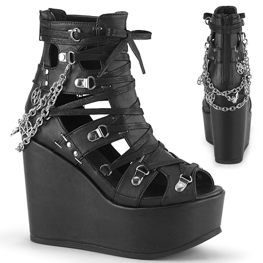 Poison-95 Black Vegan Leather Demonia Australia