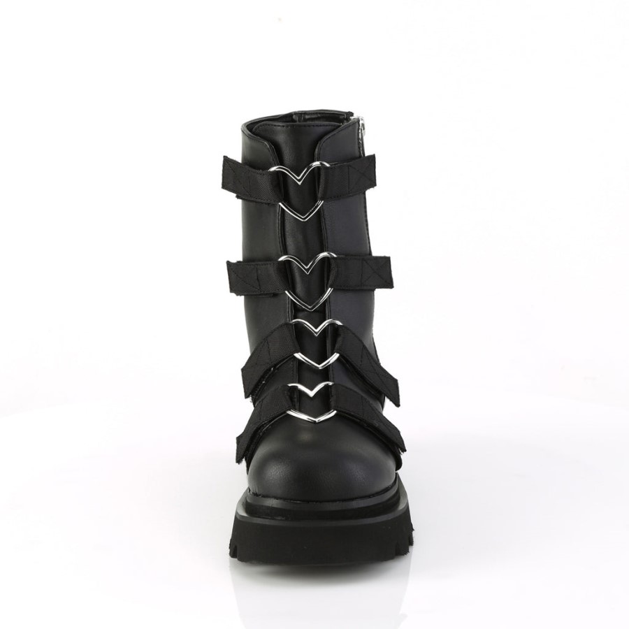 Renegade-50 Black Vegan Leather-Nylon Demonia Australia
