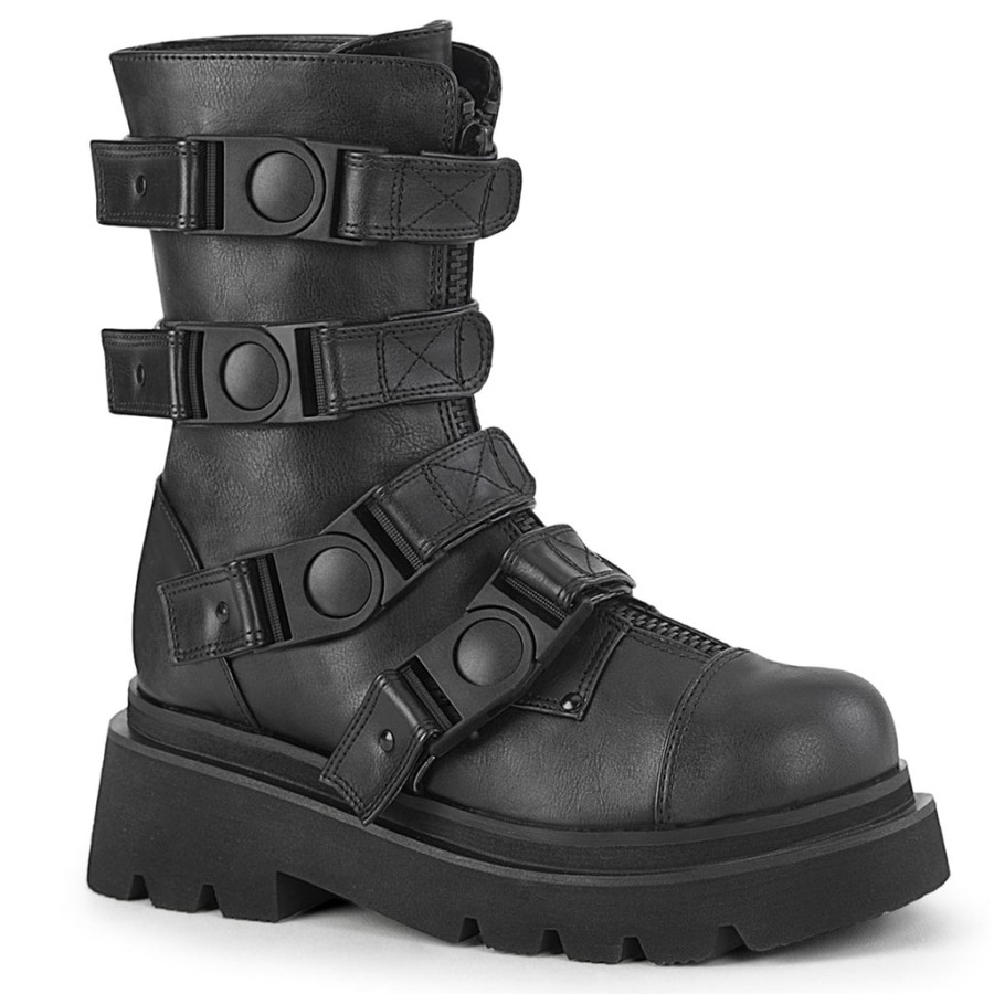 Renegade-55 Demonia Australia Black Vegan Leather