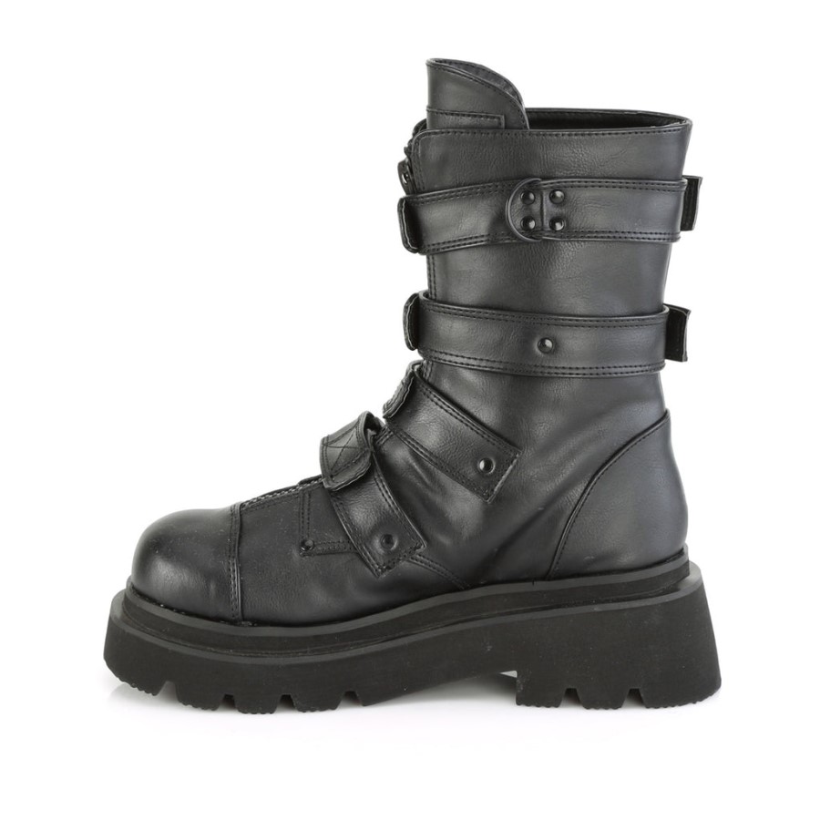 Renegade-55 Demonia Australia Black Vegan Leather