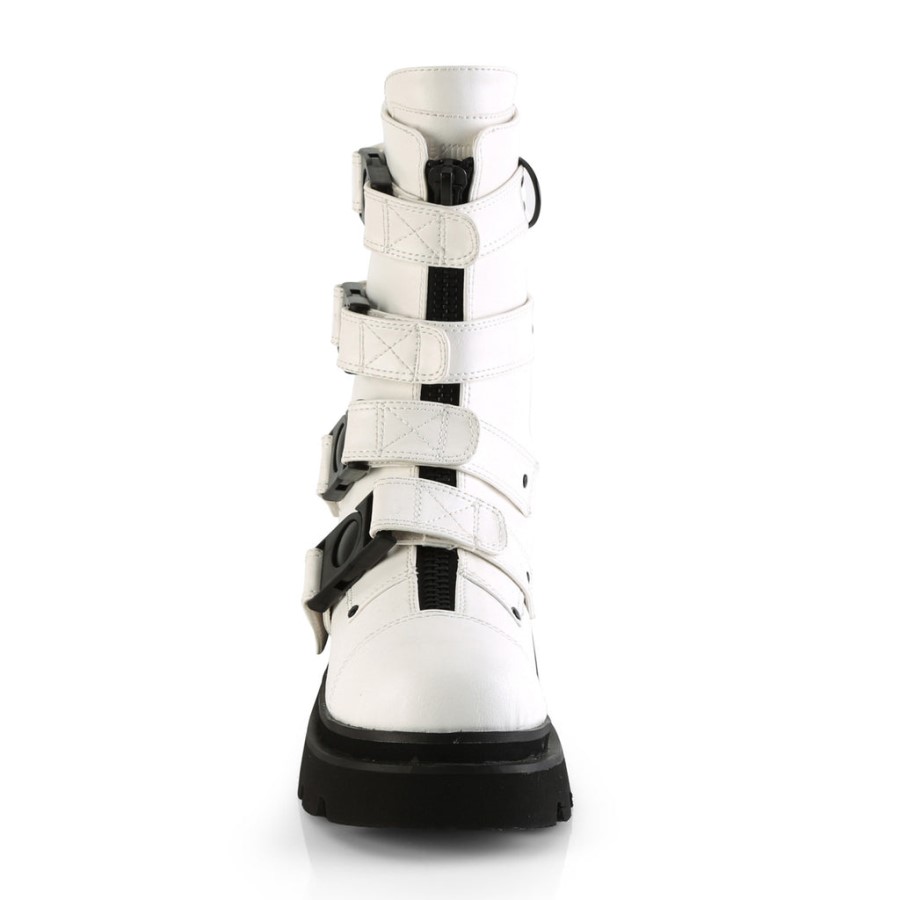 Renegade-55 White Vegan Leather Demonia Australia