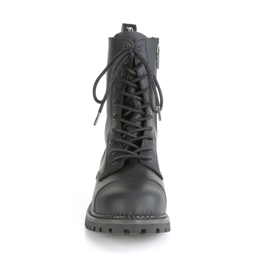 Riot-10 Demonia Australia Black Vegan Leather