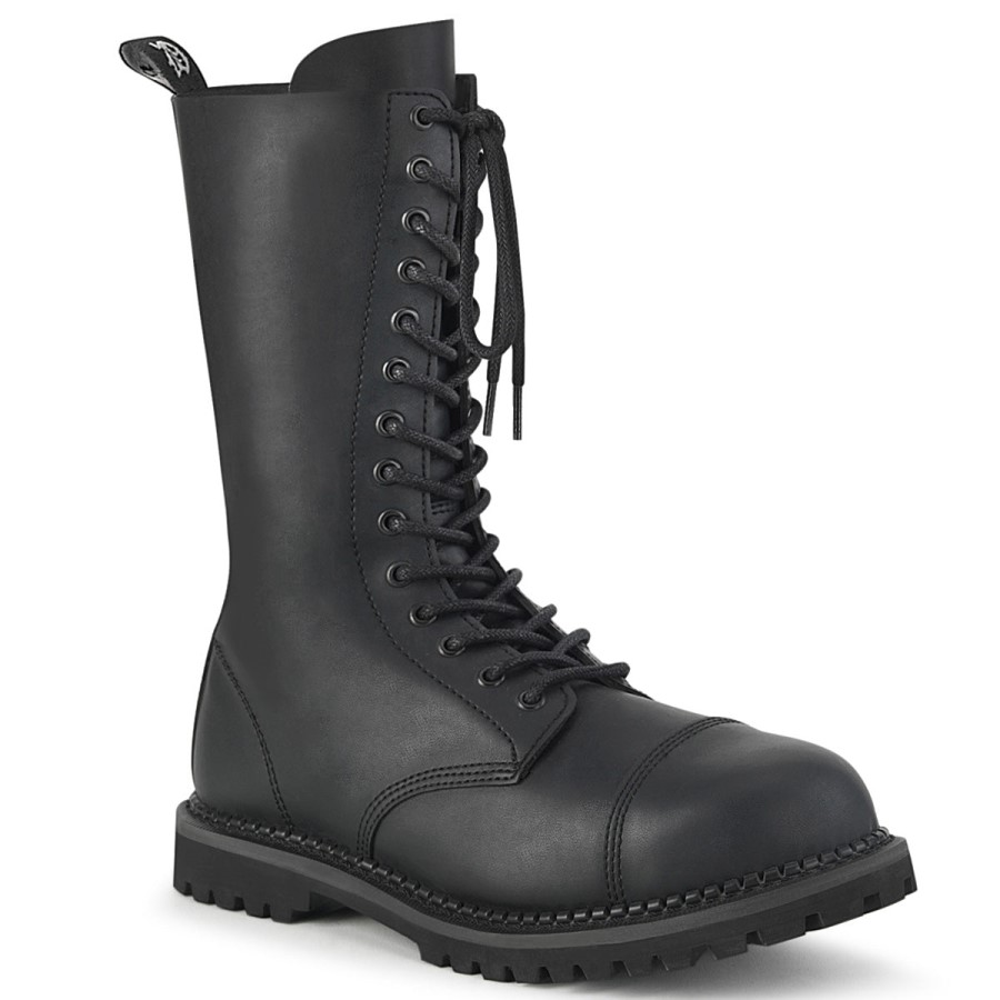 Riot-14 Black Vegan Leather Demonia Australia