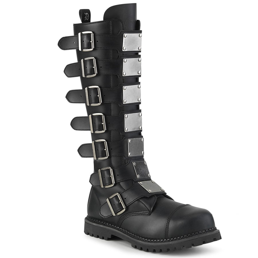 Riot-21Mp Black Vegan Leather Demonia Australia