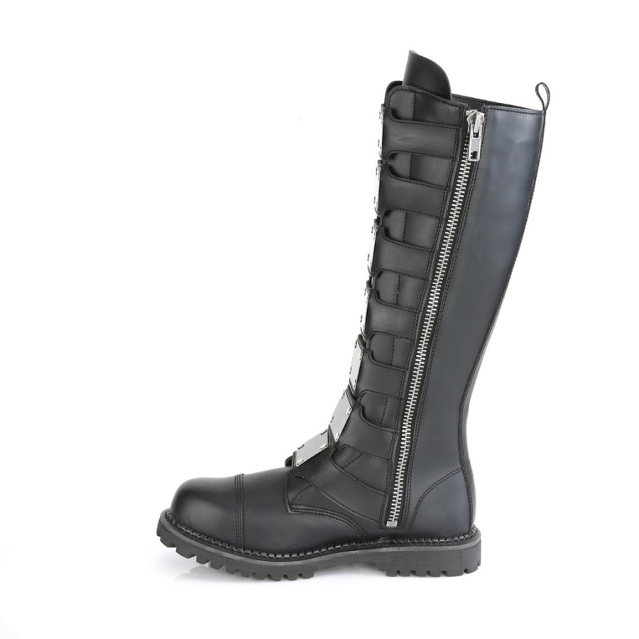 Riot-21Mp Black Vegan Leather Demonia Australia