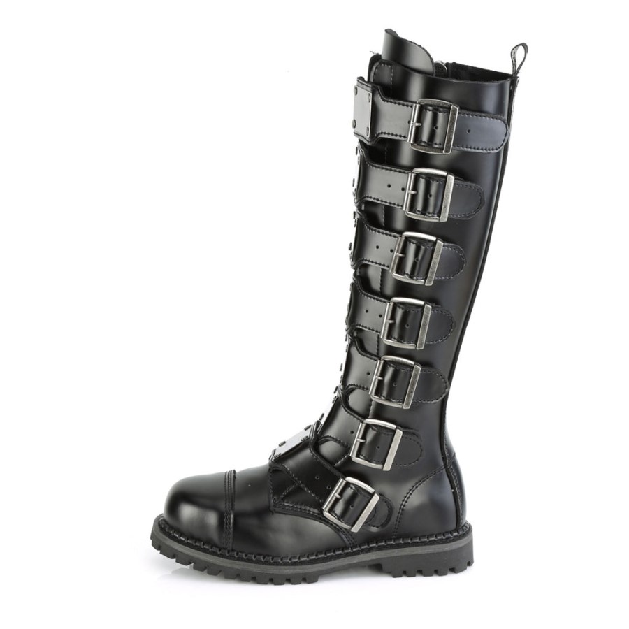 Riot-21Mp Demonia Australia Black Leather