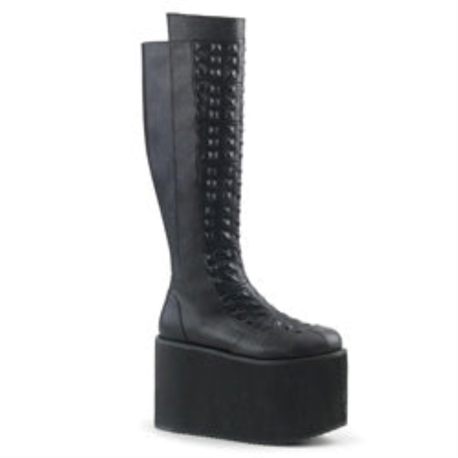 Rot-13 Demonia Australia Black Faux Leather
