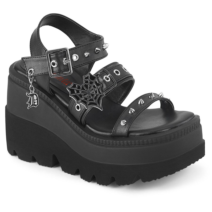 Shaker-13 Demonia Australia Black Vegan Leather