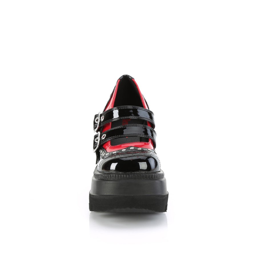 Shaker-27 Demonia Australia Black-Red Patent
