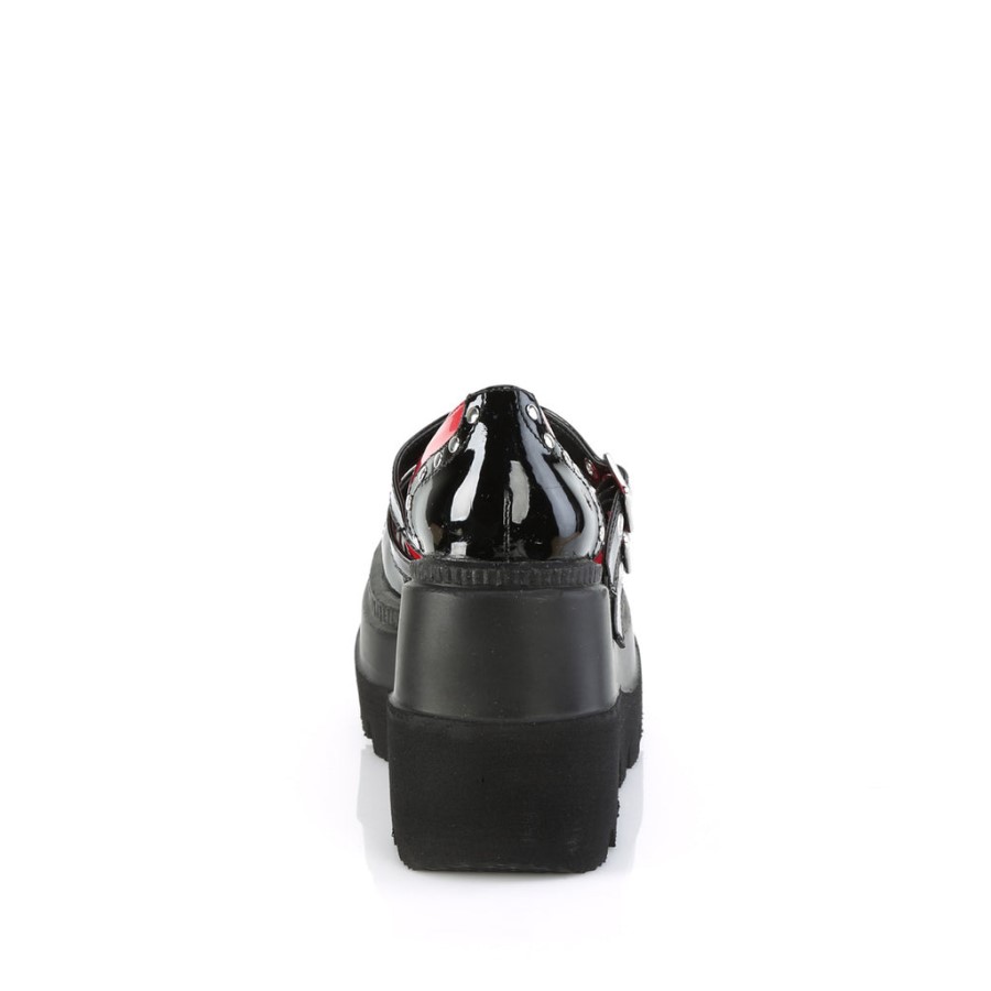 Shaker-27 Demonia Australia Black-Red Patent
