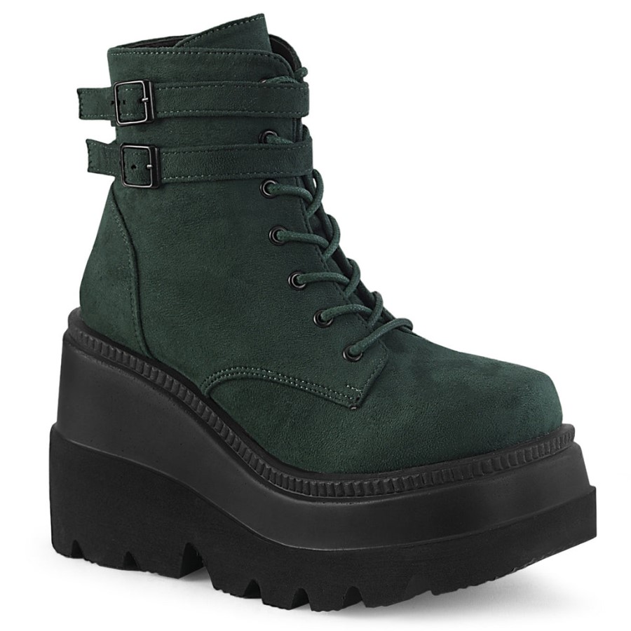 Shaker-52 Emerald Vegan Suede Demonia Australia