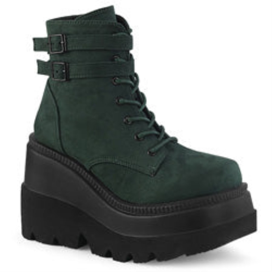 Shaker-52 Emerald Vegan Suede Demonia Australia