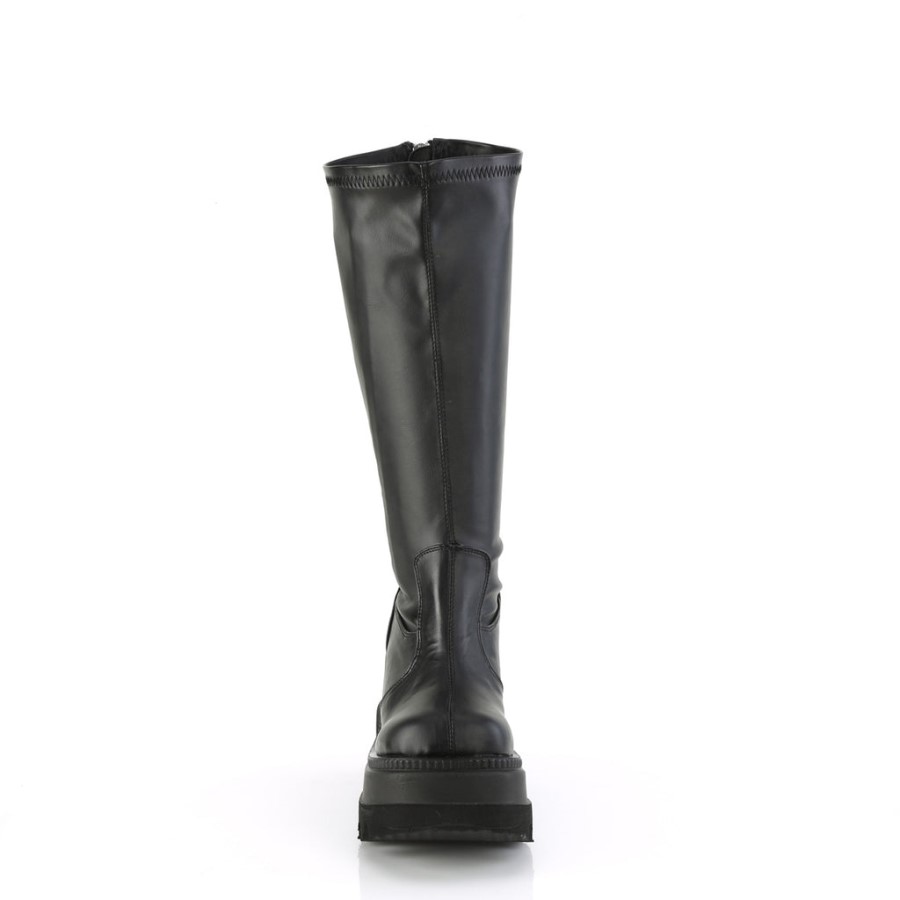 Shaker-65Wc Black Stretch Vegan Leather Demonia Australia