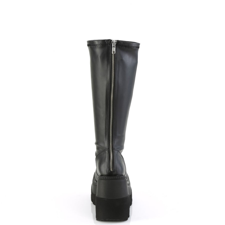 Shaker-65Wc Black Stretch Vegan Leather Demonia Australia