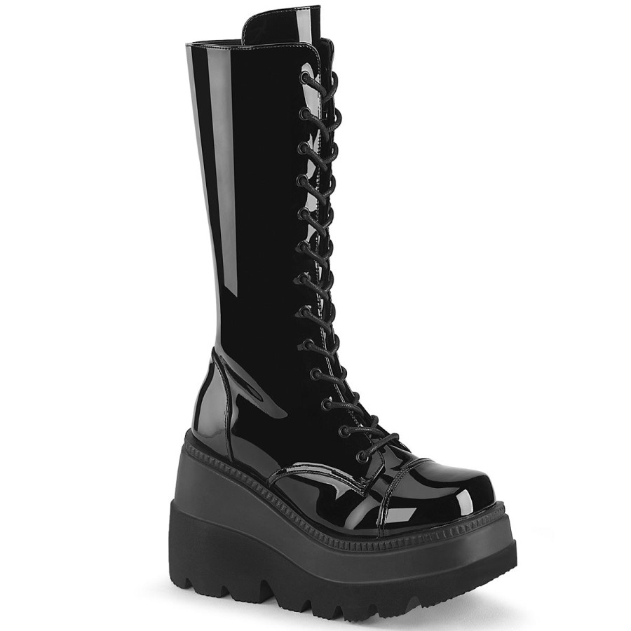 Shaker-72 Black Patent Demonia Australia