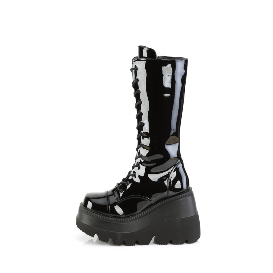 Shaker-72 Black Patent Demonia Australia