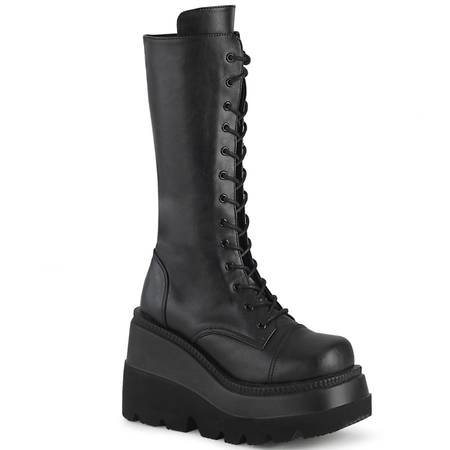 Shaker-72 Demonia Australia Black Vegan Leather